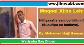 Maqaal: Hiiliyaasha Aan Loo Hiilinin!! (Suxufiga Oo Hadlaya)