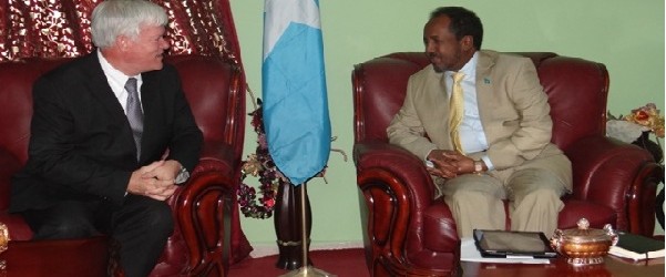 Madaxweyne Xasan Sheekh Oo la kulmay Wakiilka cusub ee Mareykanka u qaabilsan Soomaaliya